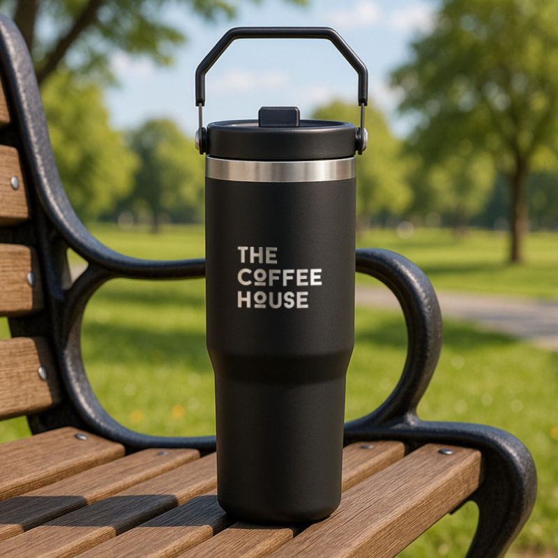 Custom Revive SS Tumbler w/Handle & Straw - 30oz - 7
