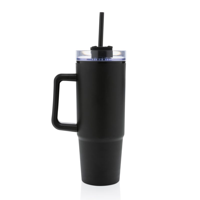 Custom Tana Plastic Tumbler with Handle 900ML - Black - 1