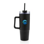 Custom Tana Plastic Tumbler with Handle 900ML - Black