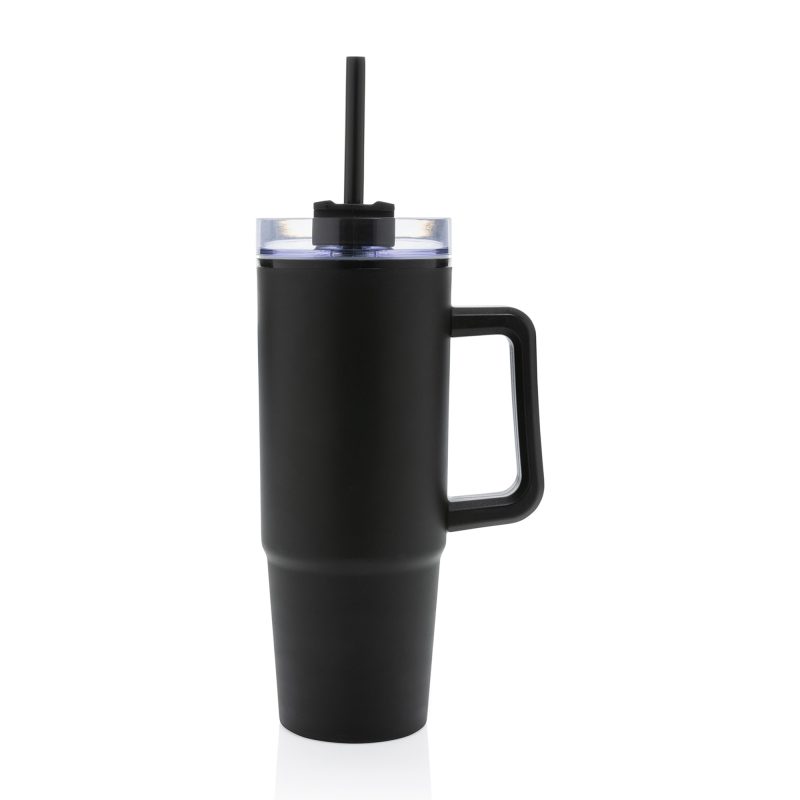 Custom Tana Plastic Tumbler with Handle 900ML - Black - 2