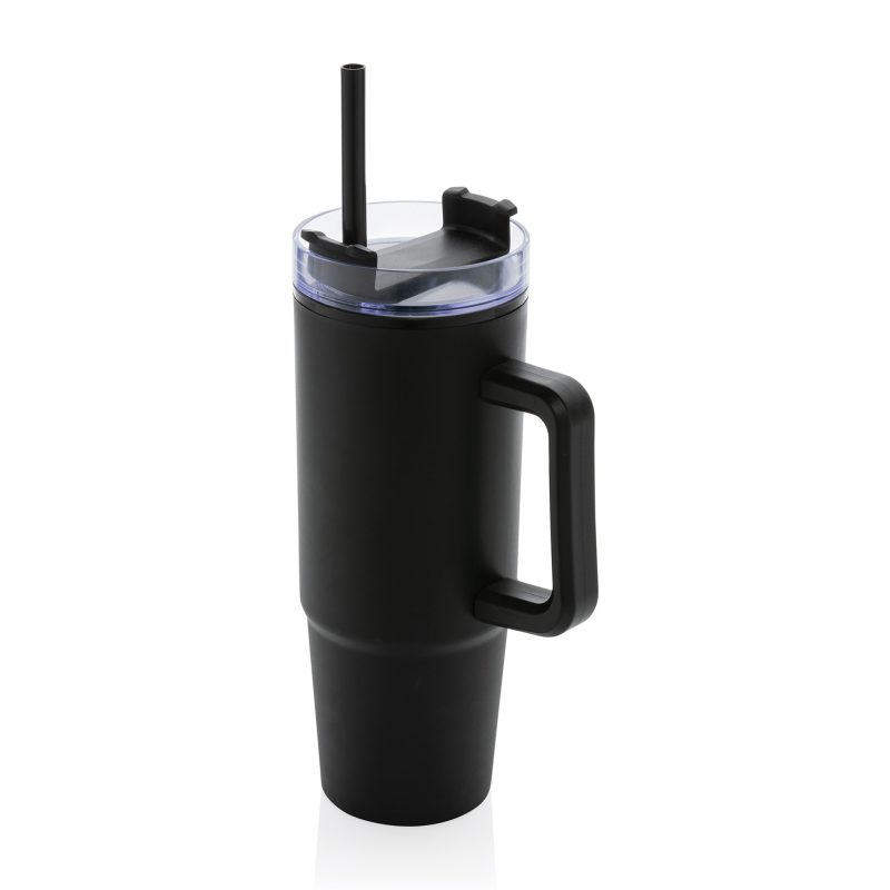 Custom Tana Plastic Tumbler with Handle 900ML - Black - 3