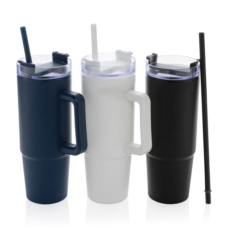 Custom Tana Plastic Tumbler with Handle 900ML - Black - 6