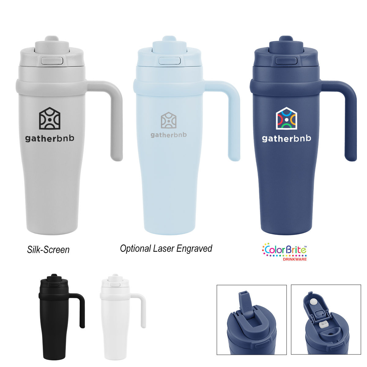 Custom 30 Oz. Apex Sip & Chug Recycled Stainless Steel Tumbler