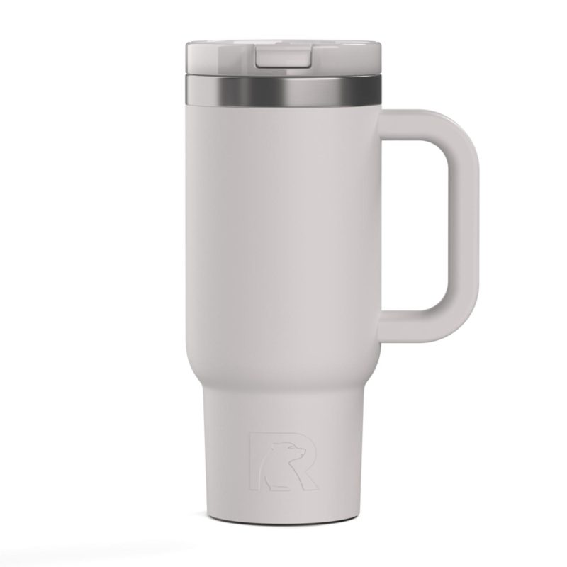 Custom 16 oz RTIC® Stainless Steel Ceramic Lined Little Road Trip Tumbler w/ Straw Lid - 3
