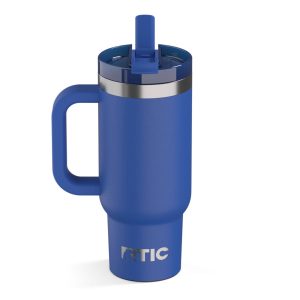 Custom 16 oz RTIC® Stainless Steel Ceramic Lined Little Road Trip Tumbler w/ Straw Lid