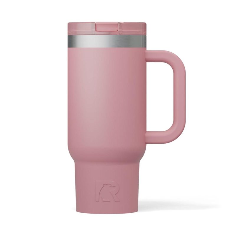 Custom 16 oz RTIC® Stainless Steel Ceramic Lined Little Road Trip Tumbler w/ Straw Lid - 5