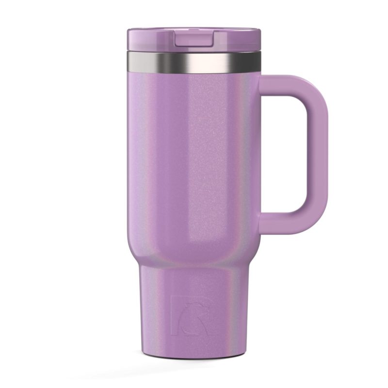 Custom 16 oz RTIC® Stainless Steel Ceramic Lined Little Road Trip Tumbler w/ Straw Lid - 7