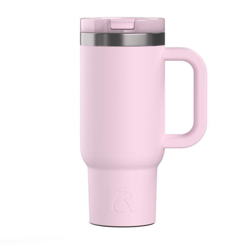 Custom 16 oz RTIC® Stainless Steel Ceramic Lined Little Road Trip Tumbler w/ Straw Lid - 9