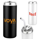 Custom 20oz. Stainless Steel Tumbler with Dual-Use Lid and Straw