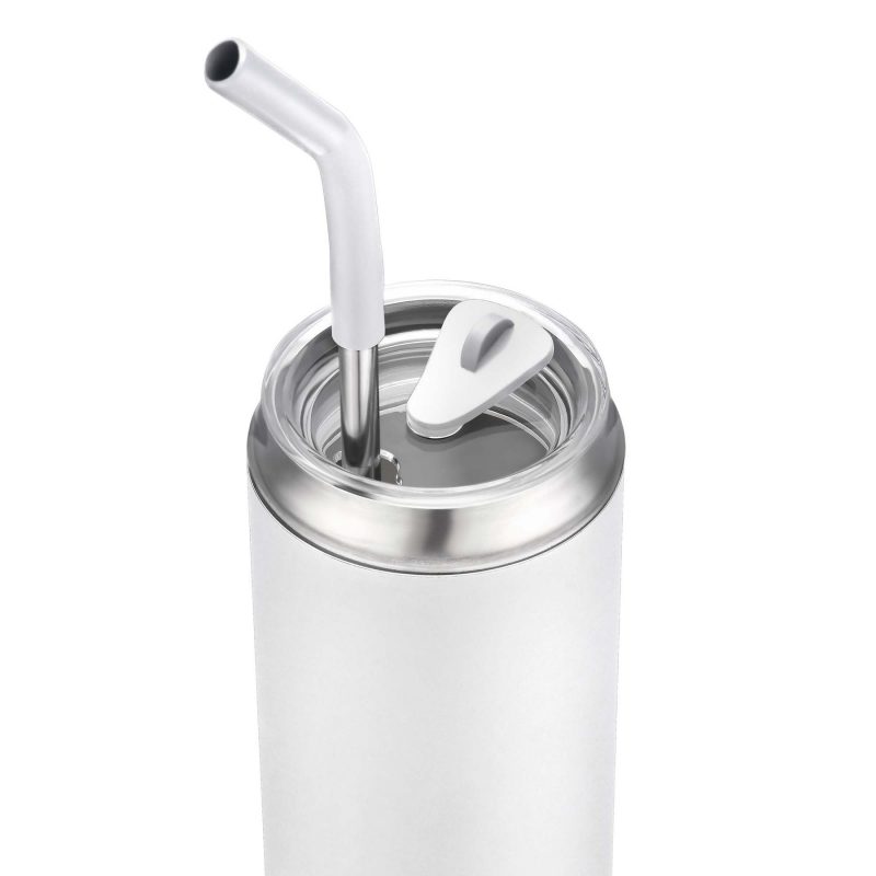 Custom 20oz. Stainless Steel Tumbler with Dual-Use Lid and Straw - 4