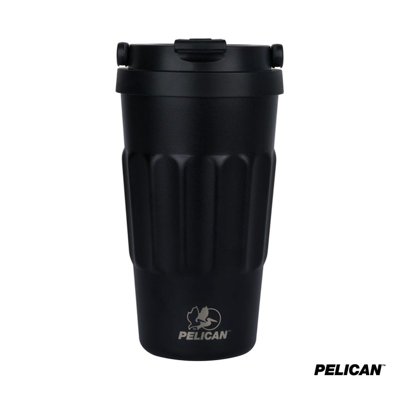 Custom Pelican Dayventure 17 oz. Recycled Double Wall Stainless Steel Handle Lid Travel Tumbler - 1