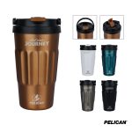 Custom Pelican Dayventure 17 oz. Recycled Double Wall Stainless Steel Handle Lid Travel Tumbler