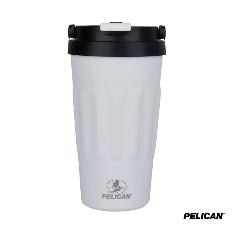Custom Pelican Dayventure 17 oz. Recycled Double Wall Stainless Steel Handle Lid Travel Tumbler - 4