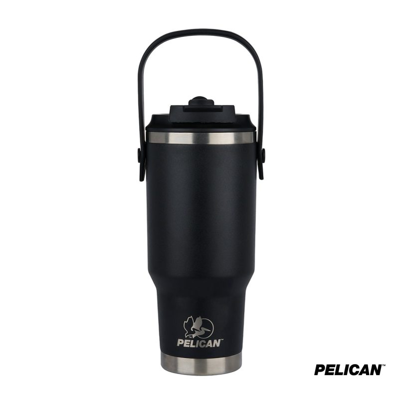 Custom Pelican Porter Dual Swing 30 oz. Recycled Double Wall Stainless Steel Tumbler - 1