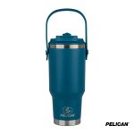 Custom Pelican Porter Dual Swing 30 oz. Recycled Double Wall Stainless Steel Tumbler - 3