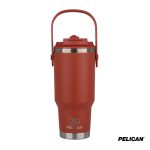 Custom Pelican Porter Dual Swing 30 oz. Recycled Double Wall Stainless Steel Tumbler - 5