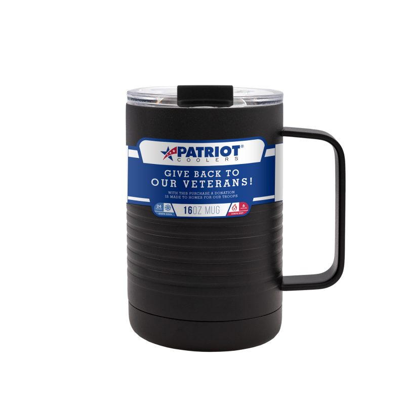 Custom 16 Oz. Patriot® Coffee Black Mug - 3