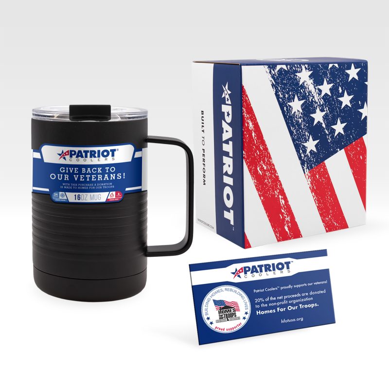 Custom 16 Oz. Patriot® Coffee Black Mug - 4