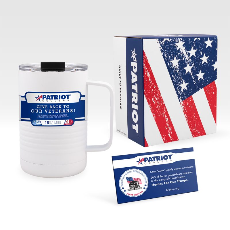 Custom 16 Oz. Patriot® Coffee Black Mug - 9