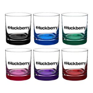 Custom Aristocrat 10.5 oz ARC Whiskey Rocks Glass with Color Bottom