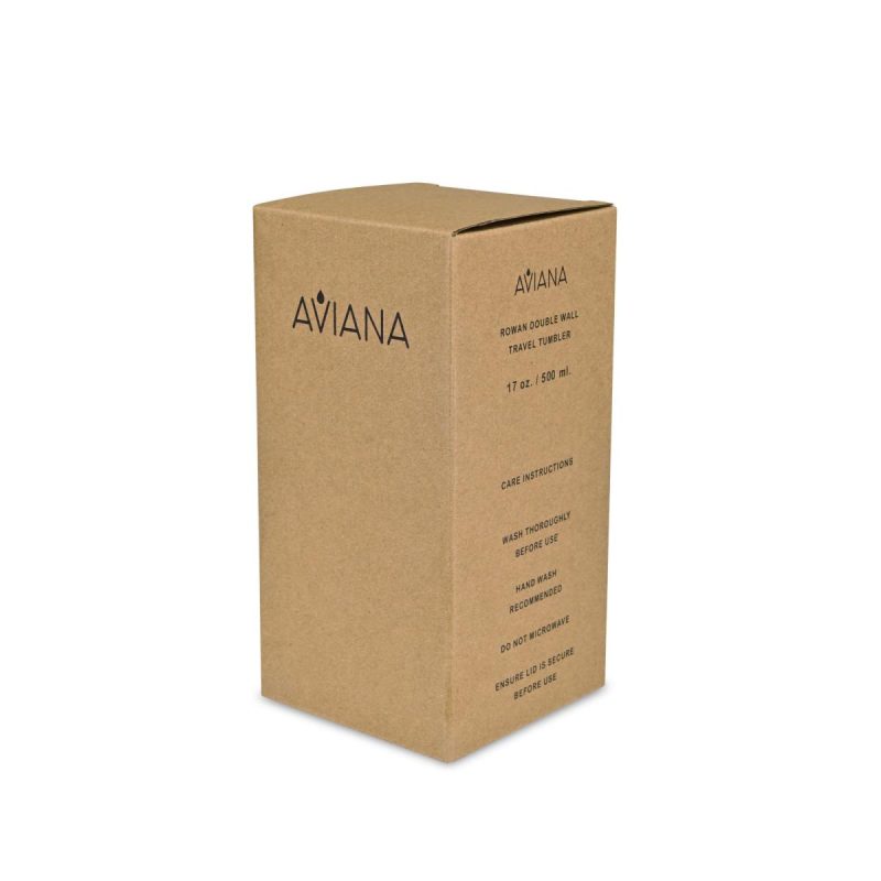 Custom Aviana™ Rowan Recycled Stainless Steel Tumbler - 17 Oz. - Black - 3