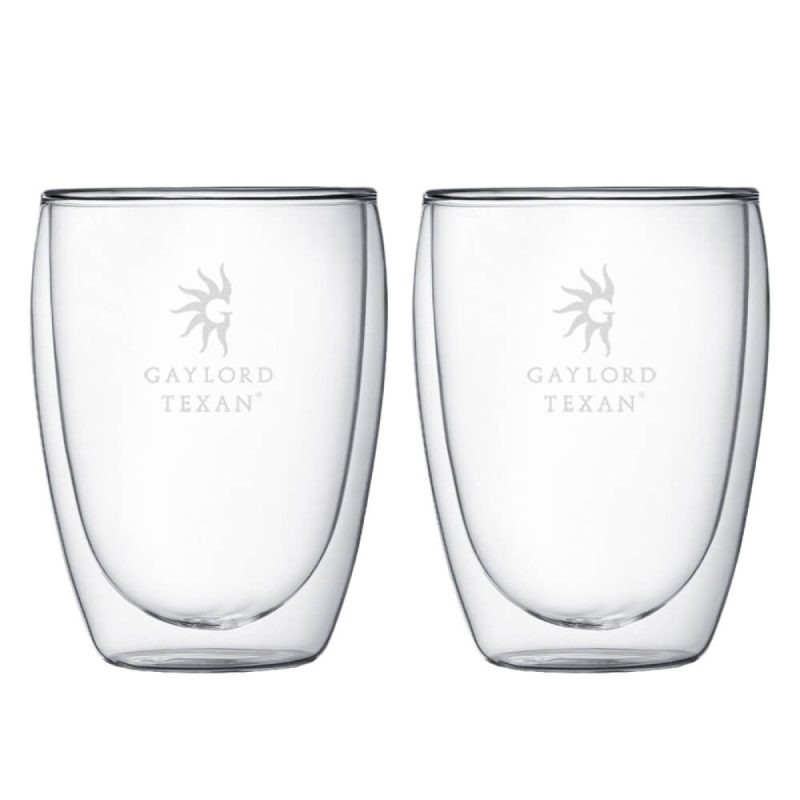 Custom Bodum Pavina 12oz Double Wall Glass Two Piece Set - 2