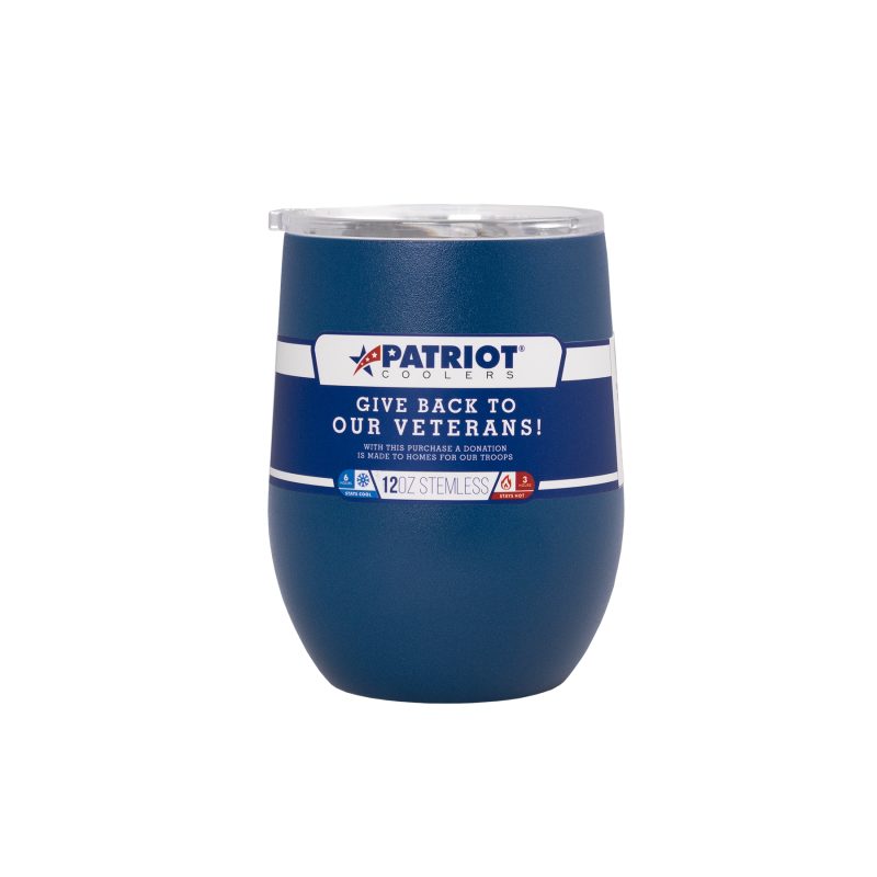 Custom Patriot 12oz Stemless Tumbler - Black - 7