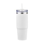 Custom 30 Oz. Dual Wall Stainless Steel Tumbler w/Clear Lid - 1