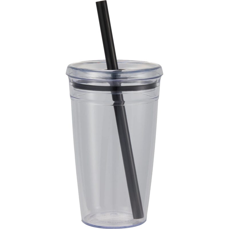 Custom Anna Recycled Acrylic Tumbler w/ Straw 15oz - 1