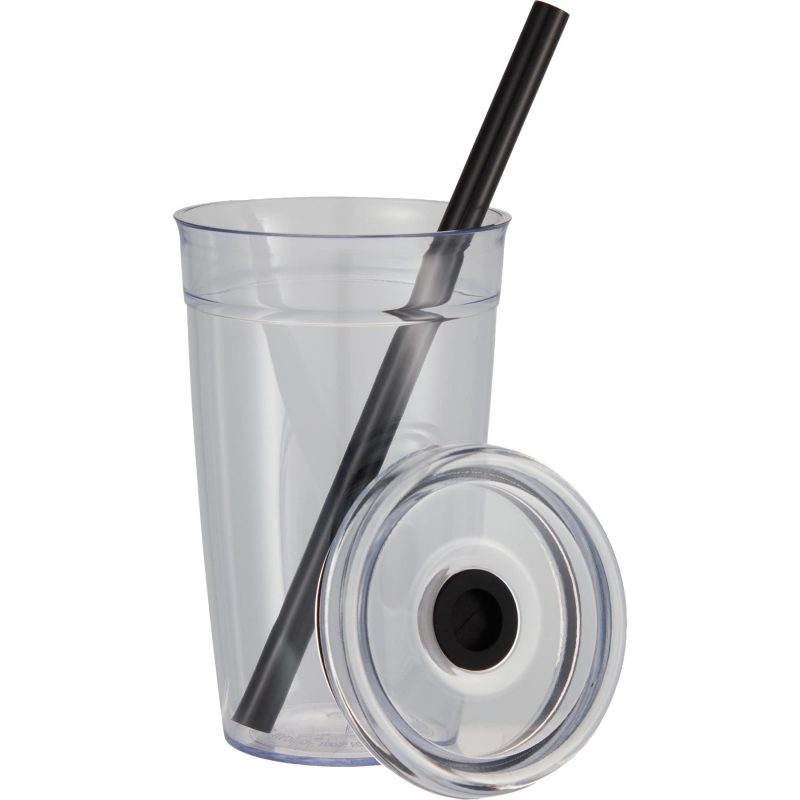 Custom Anna Recycled Acrylic Tumbler w/ Straw 15oz - 5