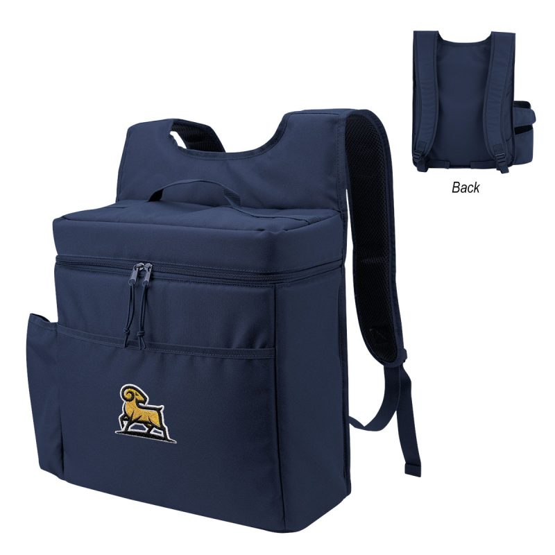 Custom Corey 30 Can Cooler Backpack With Tumbler Pocket - 7