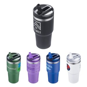 Custom Elgin 20 oz Travel Tumbler w/ Plastic Liner