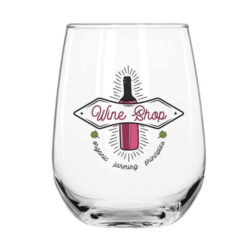 Custom 17 oz. Libbey Stemless Wine Glass