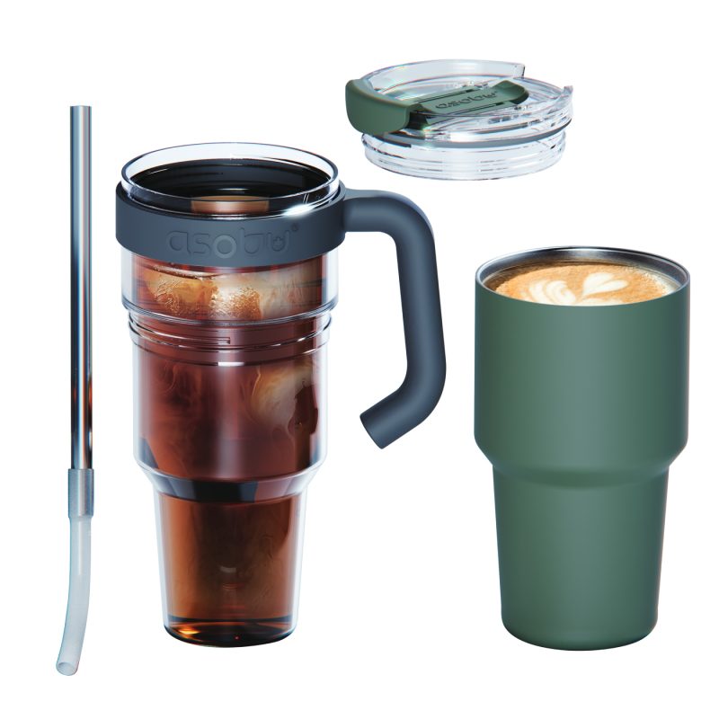 Custom 34 oz Asobu Explorer See-Through Mug with Detachable Base - 6