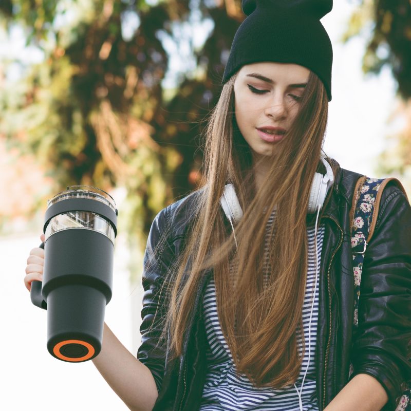 Custom 34 oz Asobu Explorer See-Through Mug with Detachable Base - 8