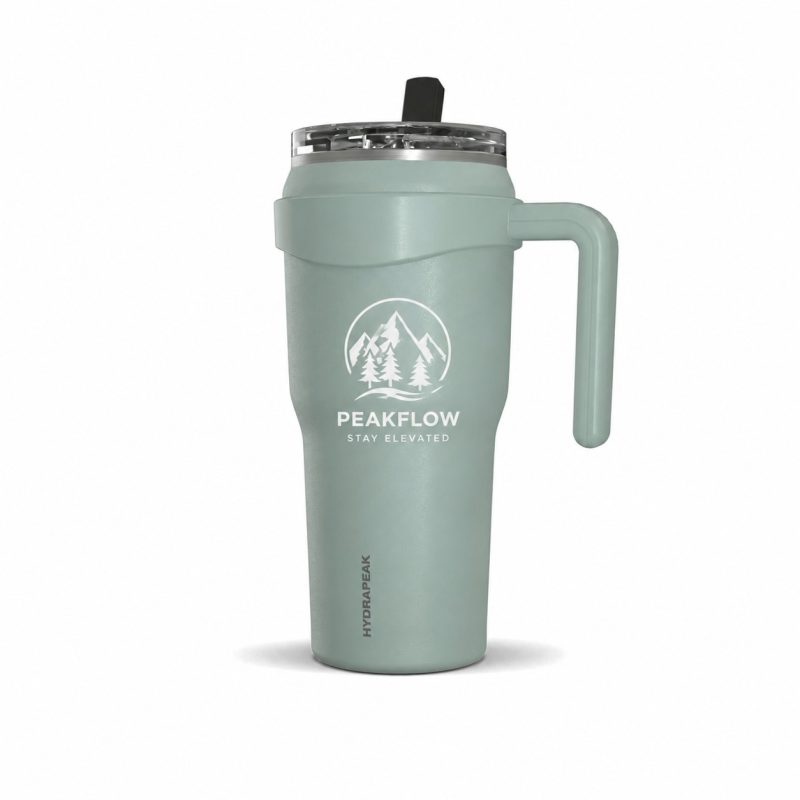 Custom 40oz Stainless Steel Tumbler With Handle Hydrapeak - 1