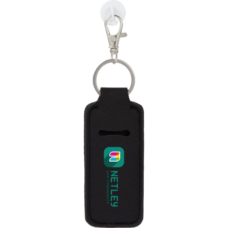 Custom Bottle Charm w/ Neoprene Chapstick Holder