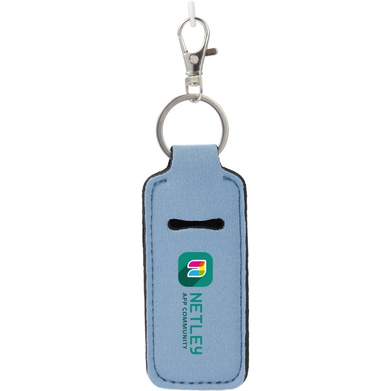 Custom Bottle Charm w/ Neoprene Chapstick Holder - 9