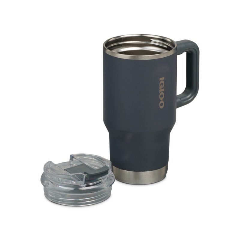 Custom Igloo Recycled Stainless Steel Travel Tumbler - 18 Oz. - Carbonite - 7