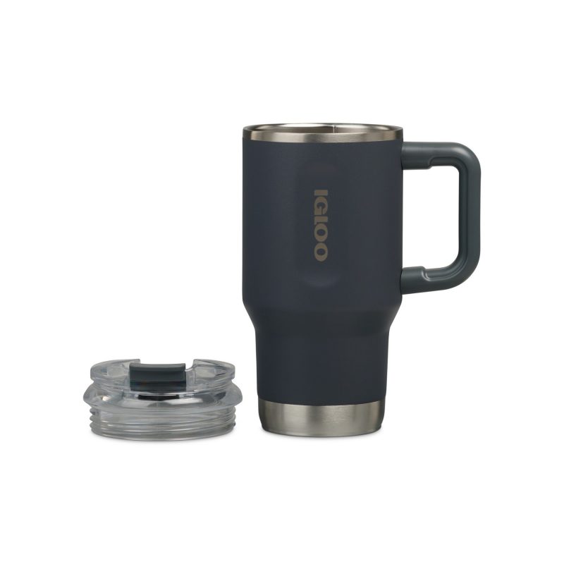 Custom Igloo Recycled Stainless Steel Travel Tumbler - 18 Oz. - Carbonite - 8