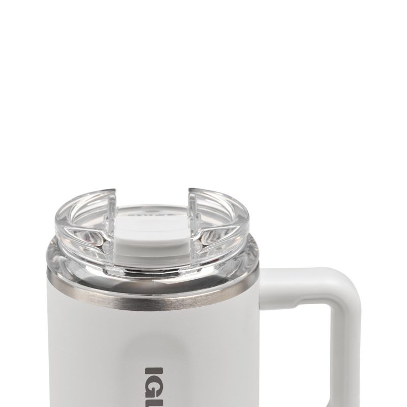 Custom Igloo Recycled Stainless Steel Travel Tumbler - 18 Oz. - White - 5