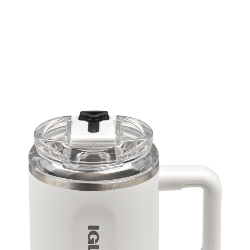Custom Igloo Recycled Stainless Steel Travel Tumbler - 18 Oz. - White - 6