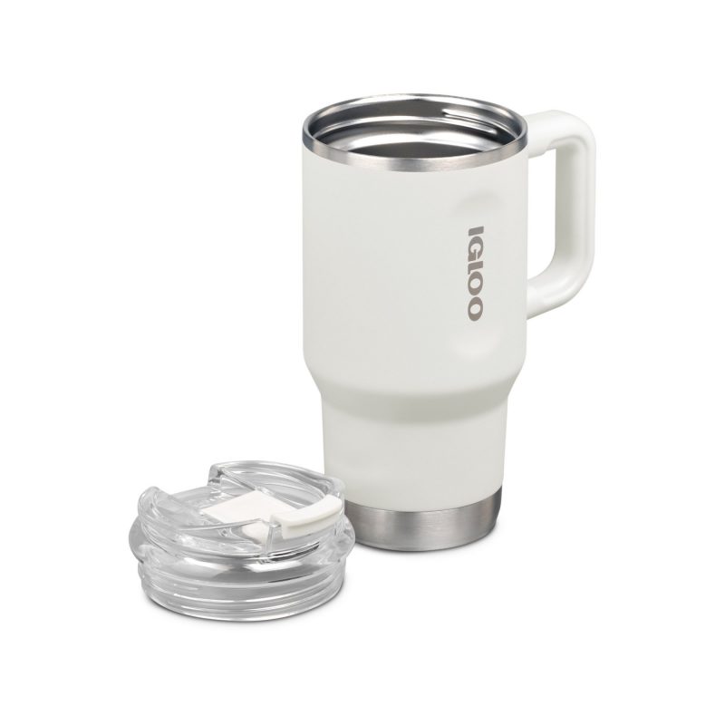 Custom Igloo Recycled Stainless Steel Travel Tumbler - 18 Oz. - White - 7