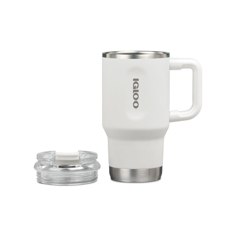 Custom Igloo Recycled Stainless Steel Travel Tumbler - 18 Oz. - White - 8