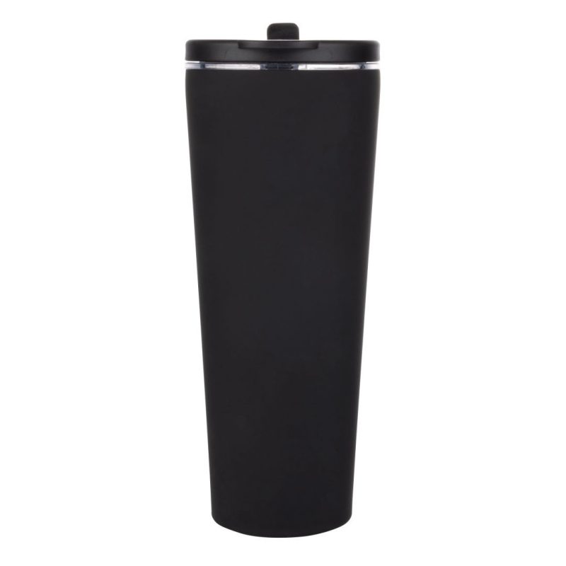 Custom Krantz Rubberized Tumbler w/Straw & Carry Handle - 30oz - 1