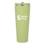 Custom Krantz Rubberized Tumbler w/Straw & Carry Handle - 30oz - 2