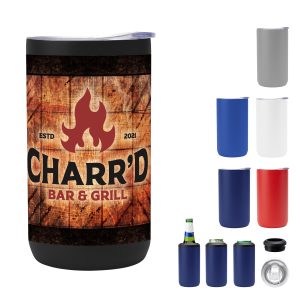 Custom 12 Oz. Full Color 4-in-1 Double Walled Can Cooler