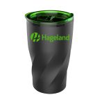 Custom 14 oz Black Stainless Steel Twisting Tumbler - 2