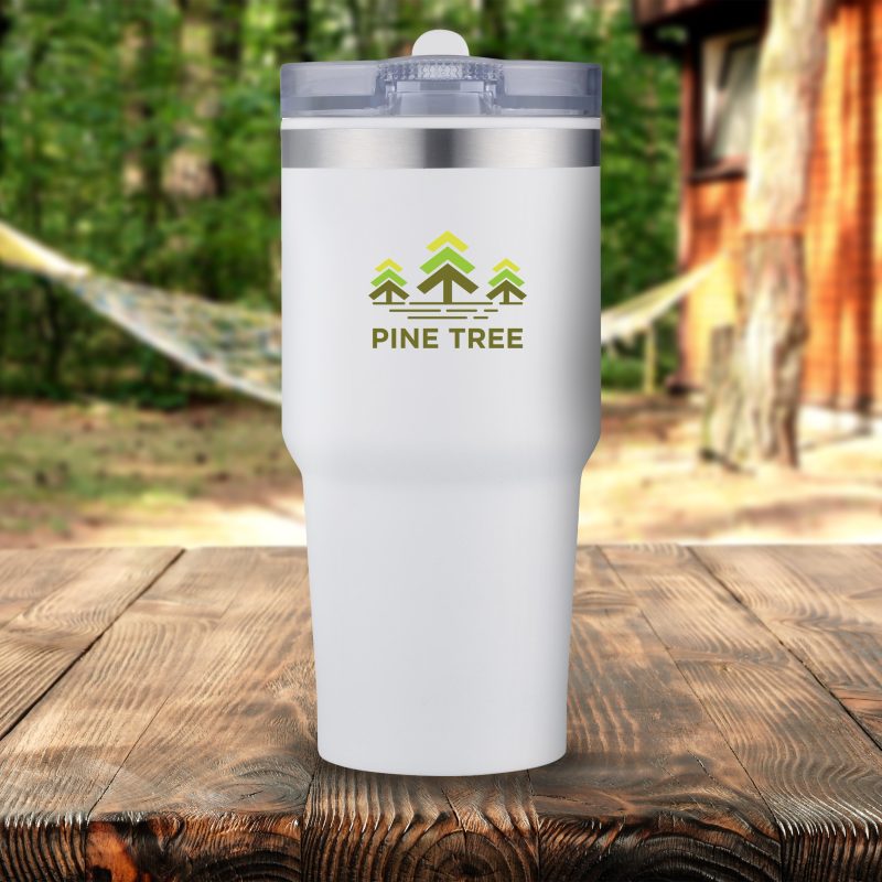 Custom 20 oz Double Wall Tumbler with Straw Lid