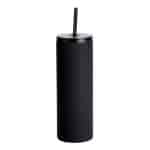 Custom 20 oz Slim Rubberized Tumbler With Spill Reduction Straw - 2
